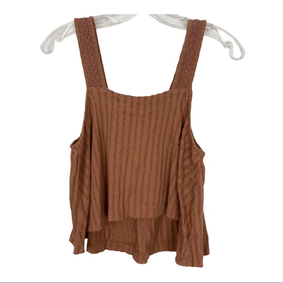 NWT Urban Outfitters Tank top Brown Embroidered XS - Picture 5 of 8